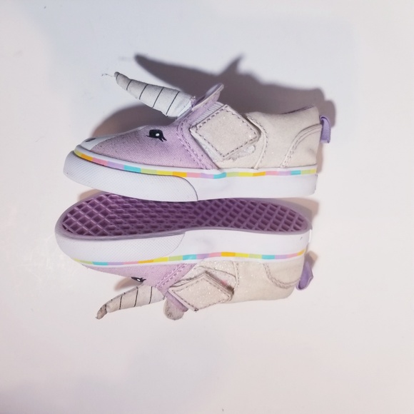 Vans Asher V Unicorn Toddler Size 6 Purple - Picture 5 of 8